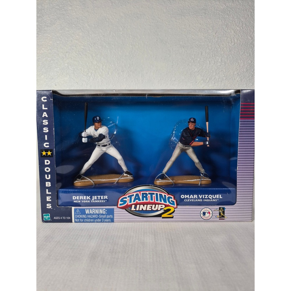 Hasbro Starting Lineup 2 Classic Doubles Derek Jeter Omar Vizquel MLB Figures